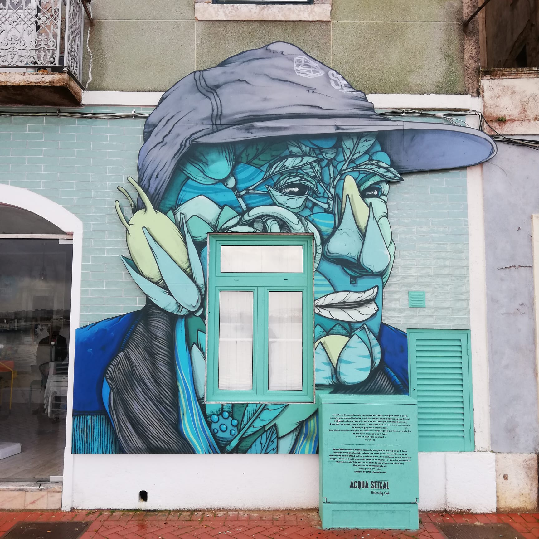 Gonçalo MAR Street Art Mural "Ti João" Seixal, Portugal