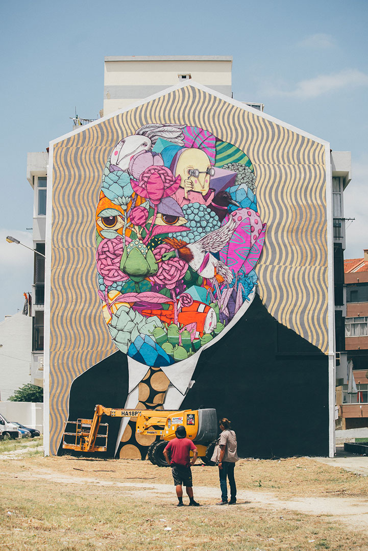 Goncalo MAR Street Art "Polaridades" Barreiro, Portugal Photo: Miguel Chocobai