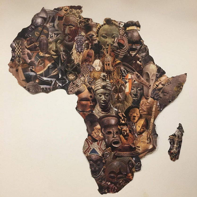 Burry Buermans Analog Collage Original Artwork ”AFRIKA”