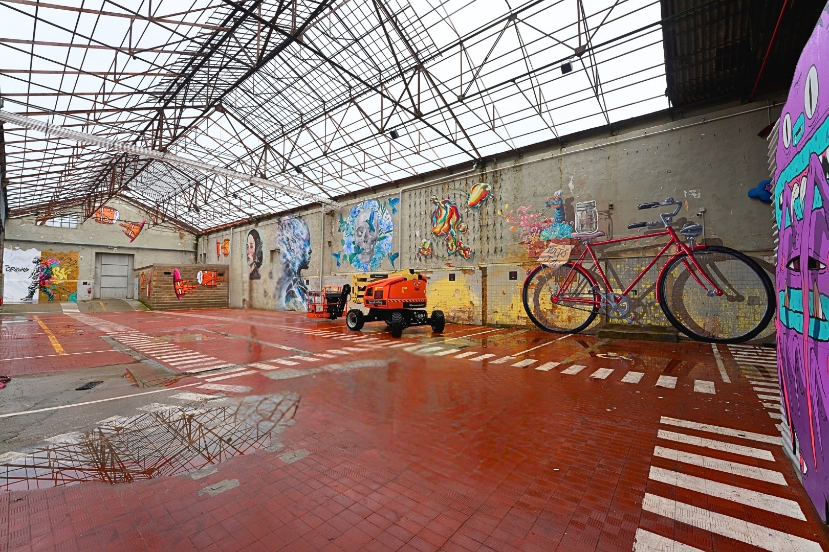 A general view of the Walls That Matter open-air gallery, produced by Because Art Matters at the 8 Marvila cultural hub in Lisbon