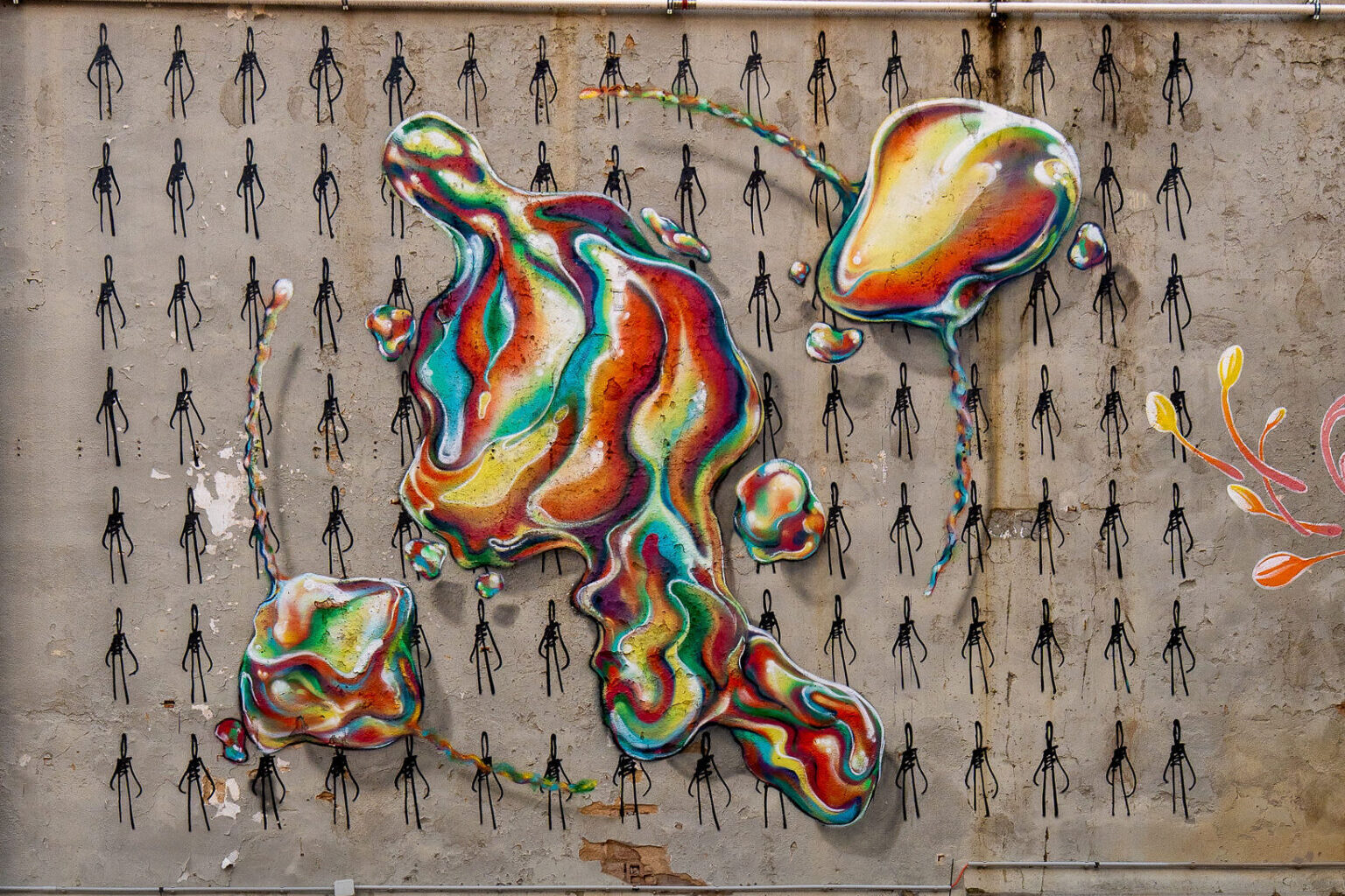 “NEABULAE” Street art mural by RAM for the Walls That Matter project, curated and produced by Because Art Matters gallery in Marvila, Lisbon.
