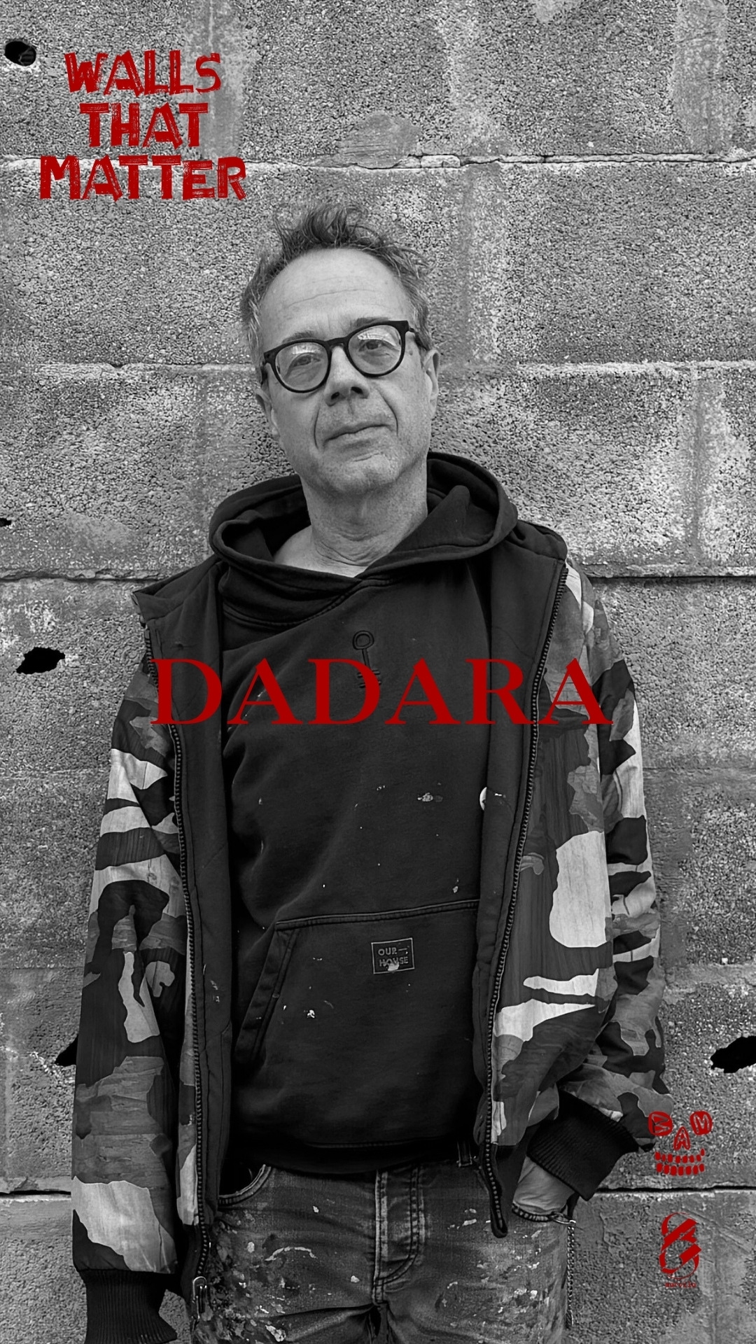 Portrait of the artist Dadara for the Walls That Matter project in Marvila, Lisbon.