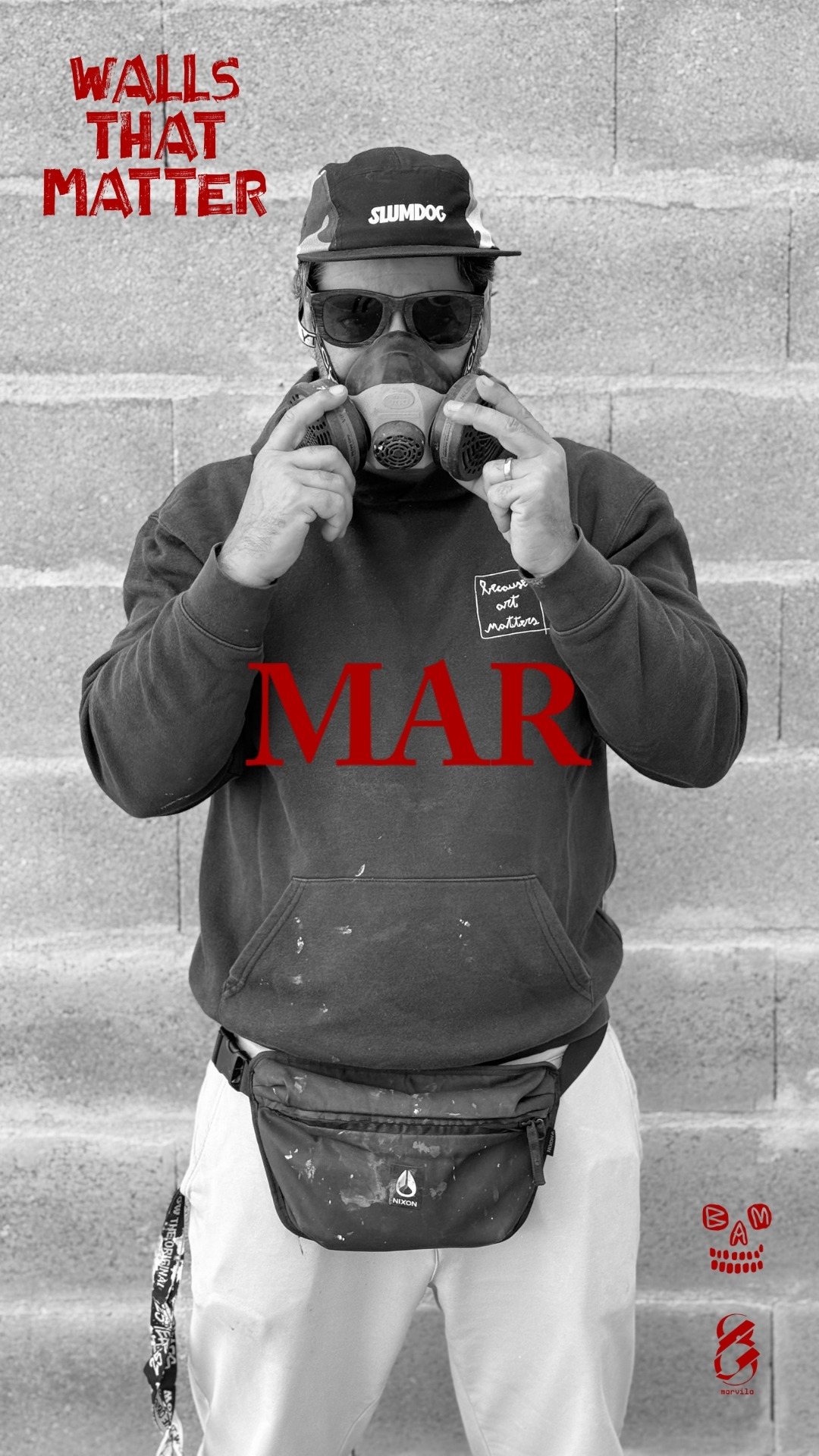Portrait of the artist Gonçalo MAR for the Walls That Matter project in Marvila, Lisbon.